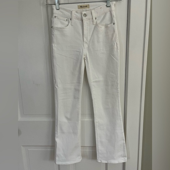 Madewell Mid-Rise Kick Out Jeans Pure White Womens size 24 Minimalist Casual - Picture 4 of 15